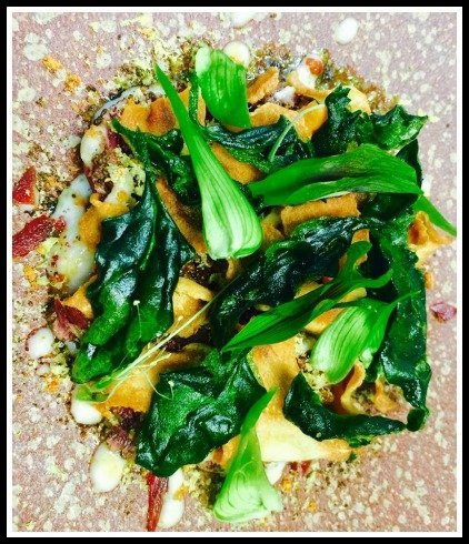 greens and crispy